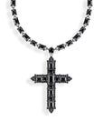 THOMAS SABO Necklace with black cross pendant and zirconia