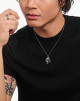 THOMAS SABO Necklace with dragon pendant black stones