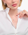 THOMAS SABO Necklace with ring pendant and white zirconia