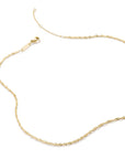 Gold-Tone Stainless Steel Singapore Chain Necklace 1.7mm