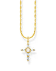 THOMAS SABO Romance Necklace with white cross pendant gold