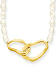 THOMAS SABO Bold Pearl Necklace in Gold