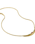 THOMAS SABO Half-Form Necklace with Red Zirconia Stone