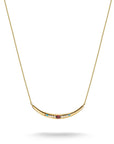 THOMAS SABO Half-Form Necklace with Red Zirconia Stone