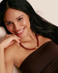 THOMAS SABO Elyndra Necklace with Red Agate Beads