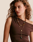 THOMAS SABO Y Necklace with Multi-coloured Stones