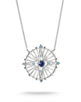 Necklace with blue stones