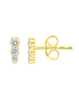9CT FREYA DIAMOND STUD EARRINGS - LAB