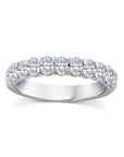 9CT 1CT OVAL DIAMOND BAND - LAB