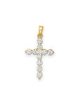 9CT ELODIE DIAMOND CROSS - LAB