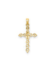 9CT ELODIE DIAMOND CROSS - LAB