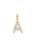 9CT LAB DIAMOND INITIAL PENDANT