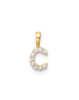 9CT LAB DIAMOND INITIAL PENDANT