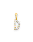 9CT LAB DIAMOND INITIAL PENDANT