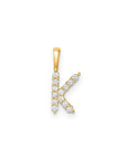9CT LAB DIAMOND INITIAL PENDANT