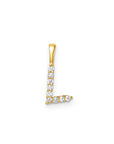 9CT LAB DIAMOND INITIAL PENDANT