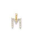 9CT LAB DIAMOND INITIAL PENDANT