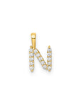 9CT LAB DIAMOND INITIAL PENDANT