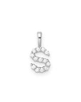 9CT LAB DIAMOND INITIAL PENDANT