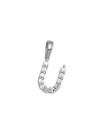 9CT LAB DIAMOND INITIAL PENDANT