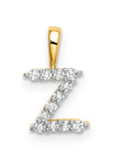 9CT LAB DIAMOND INITIAL PENDANT