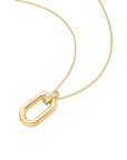 Ania Haie Gold Oval Hoop Pendant Necklace