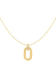 Ania Haie Gold Oval Hoop Pendant Necklace