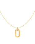Ania Haie Gold Oval Hoop Pendant Necklace