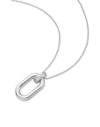 Ania Haie Silver Oval Hoop Pendant Necklace