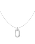 Ania Haie Silver Oval Hoop Pendant Necklace