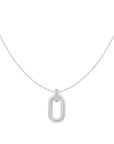 Ania Haie Silver Oval Hoop Pendant Necklace