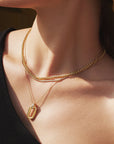 Ania Haie Gold Oval Hoop Pendant Necklace