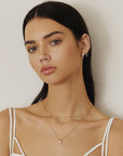 Ania Haie Gold Sparkling Bezel Cubic Zirconia Station Necklace