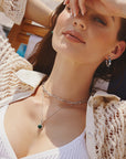 Ania Haie Silver Malachite Reversible Vacation Necklace