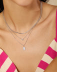 Ania Haie Silver Pave Pendant Necklace