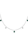 Ania Haie Silver Malachite Station Necklace
