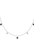 Ania Haie Silver Malachite Station Necklace