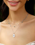 Ania Haie Silver Malachite Station Necklace