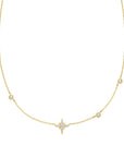 Ania Haie Gold Eight-Pointed Star Cubic Zirconia Station Necklace