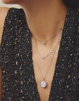 Ania Haie Silver Eight-Pointed Star Cubic Zirconia Station Necklace