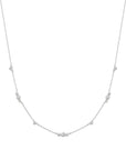 Ania Haie Silver Sparkling Bezel Cubic Zirconia Station Necklace