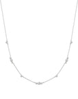 Ania Haie Silver Sparkling Bezel Cubic Zirconia Station Necklace