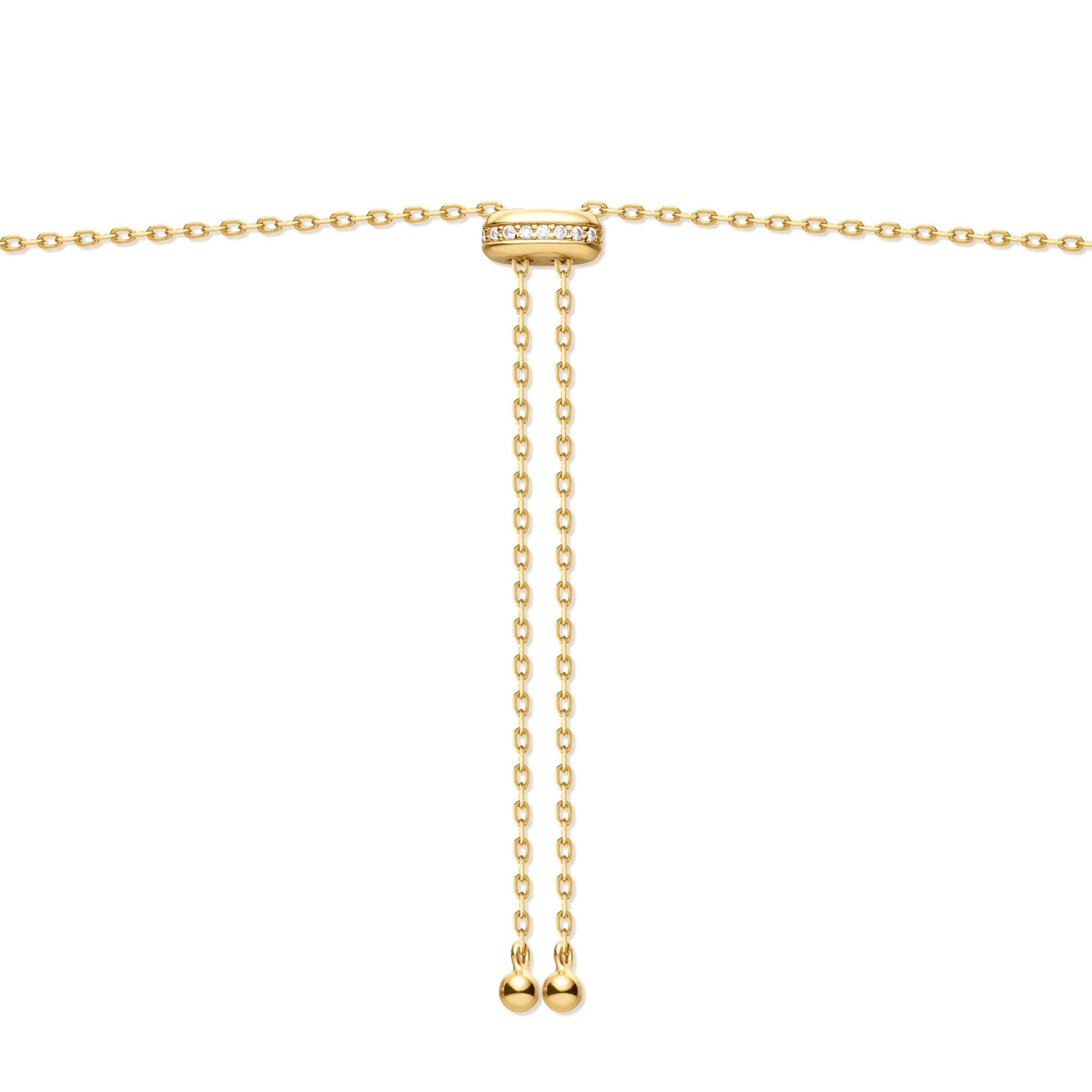 Ania Haie Gold Bezel Cubic Zirconia Station Necklace