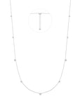 Ania Haie Silver Bezel Cubic Zirconia Station Necklace