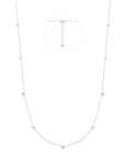 Ania Haie Silver Bezel Cubic Zirconia Station Necklace