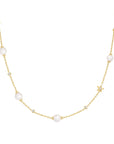 Ania Haie Gold Pearl and Star Station Necklace