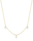 Ania Haie Triple Shell Pearl Station Necklace