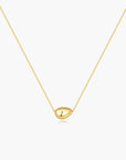 Gold Organic Dome Pebble Necklace