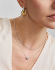Gold Hollow Organic Pebble Drop Earrings