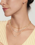Gold Graduated Pave Arc Necklace